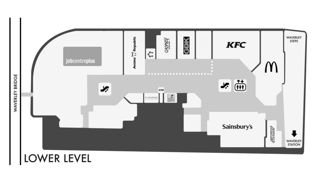 Waverley Market lower level map