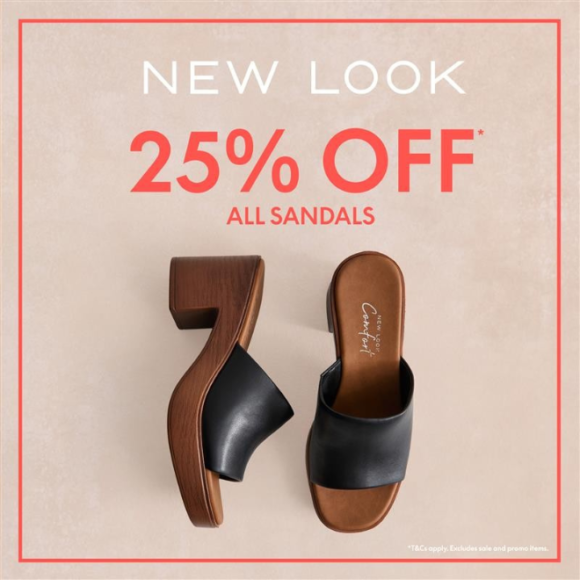 25% Off Sandals at New Look
