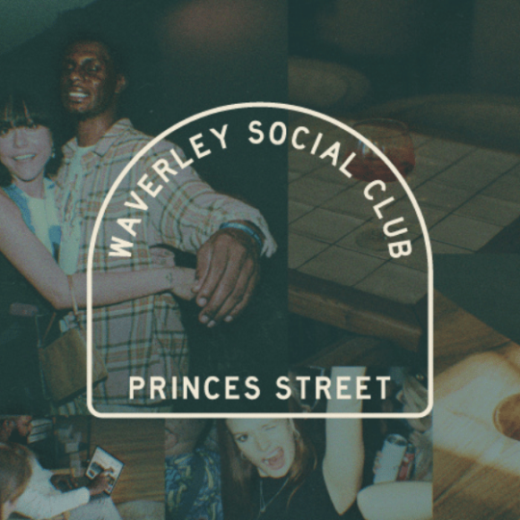 Waverley Social Club logo over an image of people in a bar
