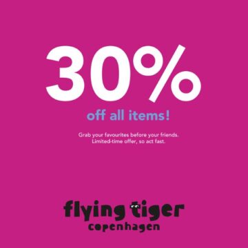 30% off at Flying Tiger